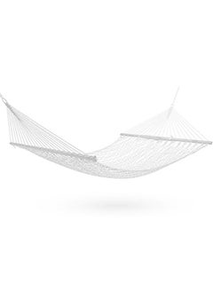 Generic Reinforced Cotton Rope Net Hammock Rollover Prevention Double Hammock Outdoor Leisure Simple Modern Hammock  - Image 4