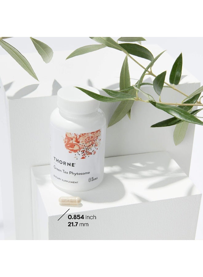 Thorne مستخلص الشاي الأخضر - فوائد مضادة للأكسدة، حماية الكبد، وفوائد الأيض* للشاي الأخضر بدون كافيين - 60 كبسولة - Image 3