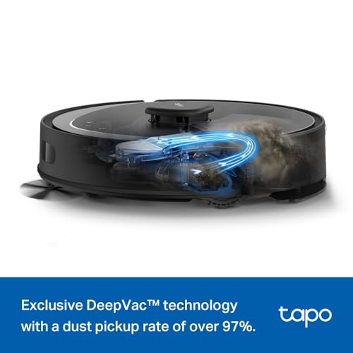 tapo TP-Link Tapo RV30 Max 5300Pa Hyper Suction Robot Vacuum Cleaner & Mop,LiDAR+IMU Dual Navigation,97%+Dust Pickup Rate,Customizable Cleaning, Self-Charging,4×Multi-Floor Maps Works w/Alexa & Google Home - Image 4