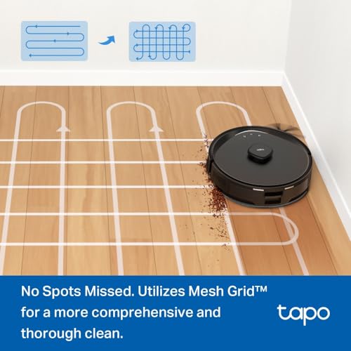 tapo TP-Link Tapo RV30 Max 5300Pa Hyper Suction Robot Vacuum Cleaner & Mop,LiDAR+IMU Dual Navigation,97%+Dust Pickup Rate,Customizable Cleaning, Self-Charging,4×Multi-Floor Maps Works w/Alexa & Google Home - Image 3