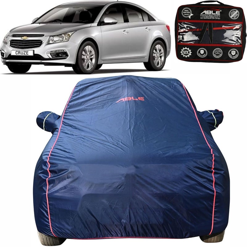 Able Parashuit Blue WR Series Car Body Cover with Mirror Pockets and Driver Door Zipper Compatible for Chevrolet Cruze (2009 to Till Now Model) - Image 1