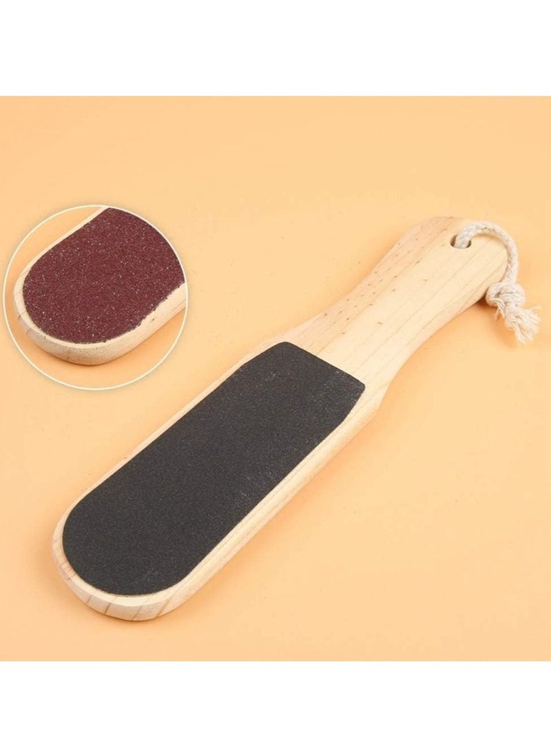 Gonice Wood Foot Rasp Dead Skin Callus Remover Foot File Exfoliating Brush Wooden Handle Pedicure Scrubber  - Image 2