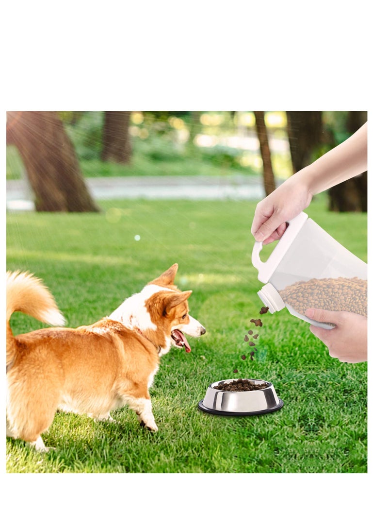 NIBEMINENT New Pet Food Storage Container,2 Pack Small Cat Dog Sealed Dispenser Box With Measuring Mark,Silicon Home Airtight Dry Bucket,Portable Water Container for Dogs Cats Birds - Image 4