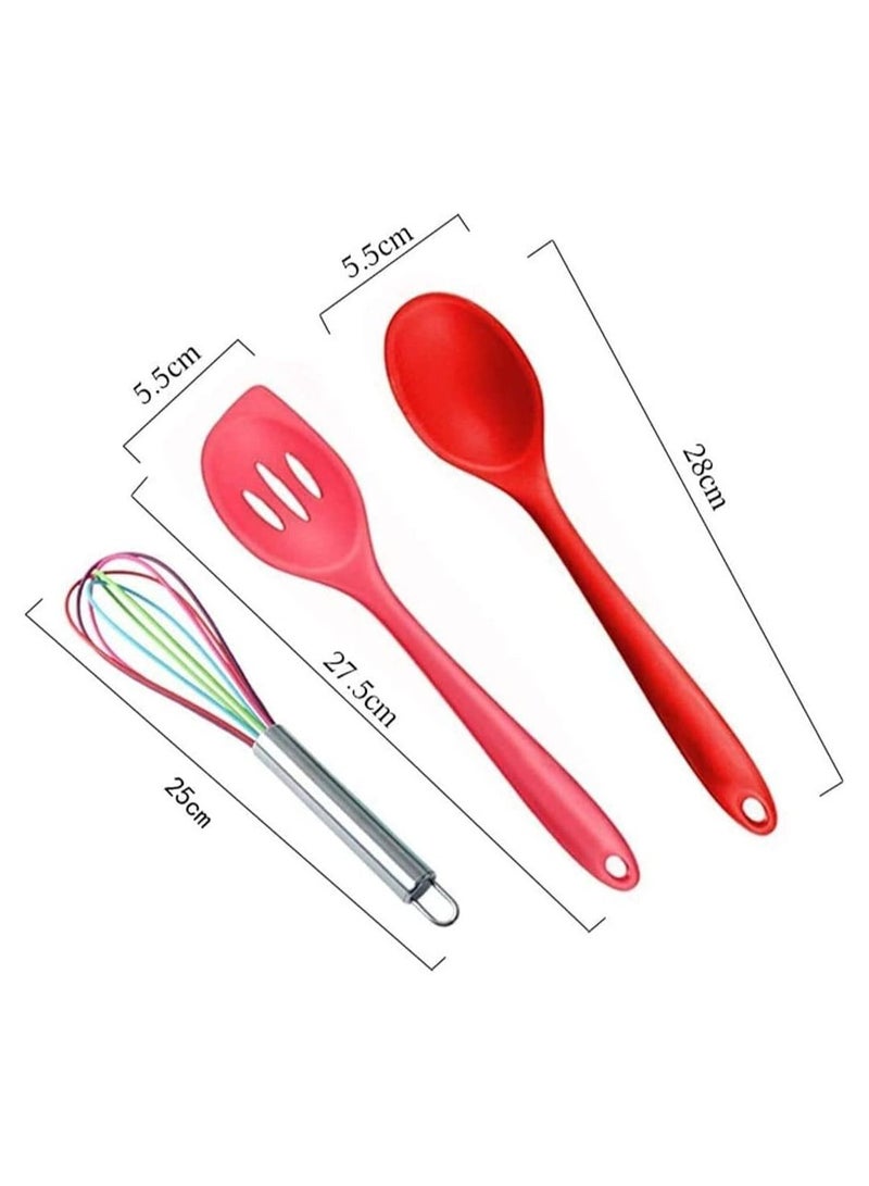 بلومنغ تايم طقم أدوات مطبخ سيليكون بألوان قوس قزح 10 قطع متعدد الألوان - Image 4