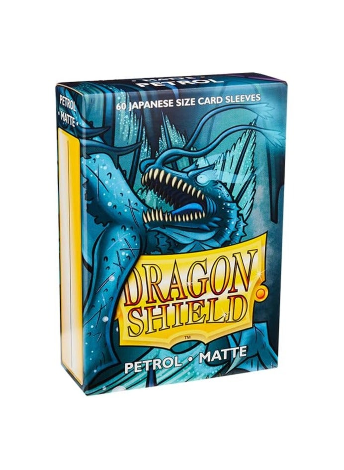 Dragon Alliance Dragon Alliance Dragon Shield Japanese Size Matte Sleeves 60-Pieces, Petrol  - Image 1