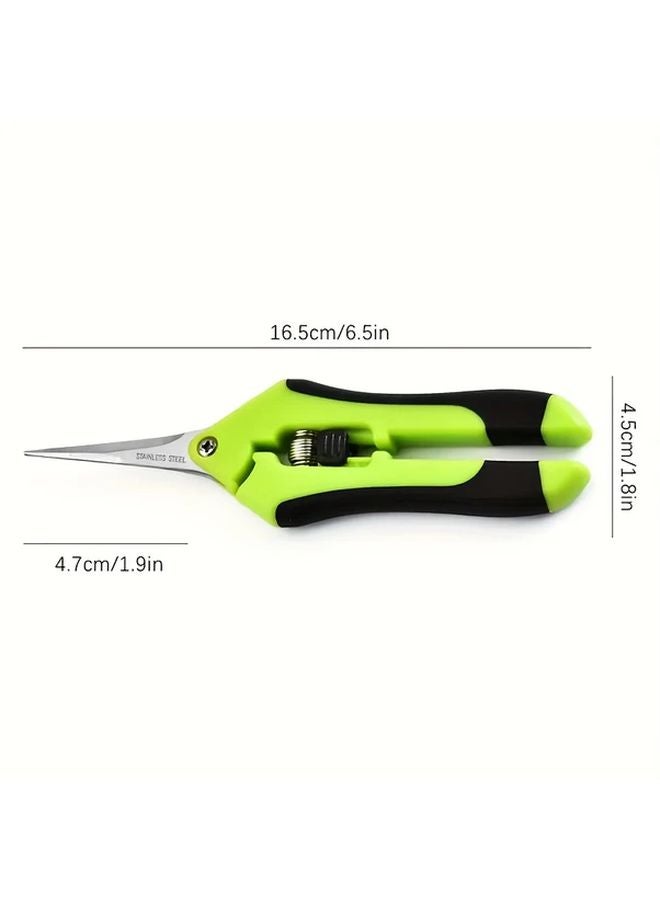 Green Multifunctional Straight Head Garden Pruning Shears Non Slip Labor Saving Flower Branch Scissors - Image 3