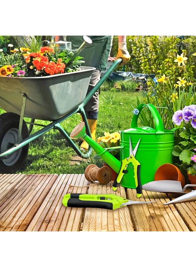 Green Multifunctional Straight Head Garden Pruning Shears Non Slip Labor Saving Flower Branch Scissors - Image 5