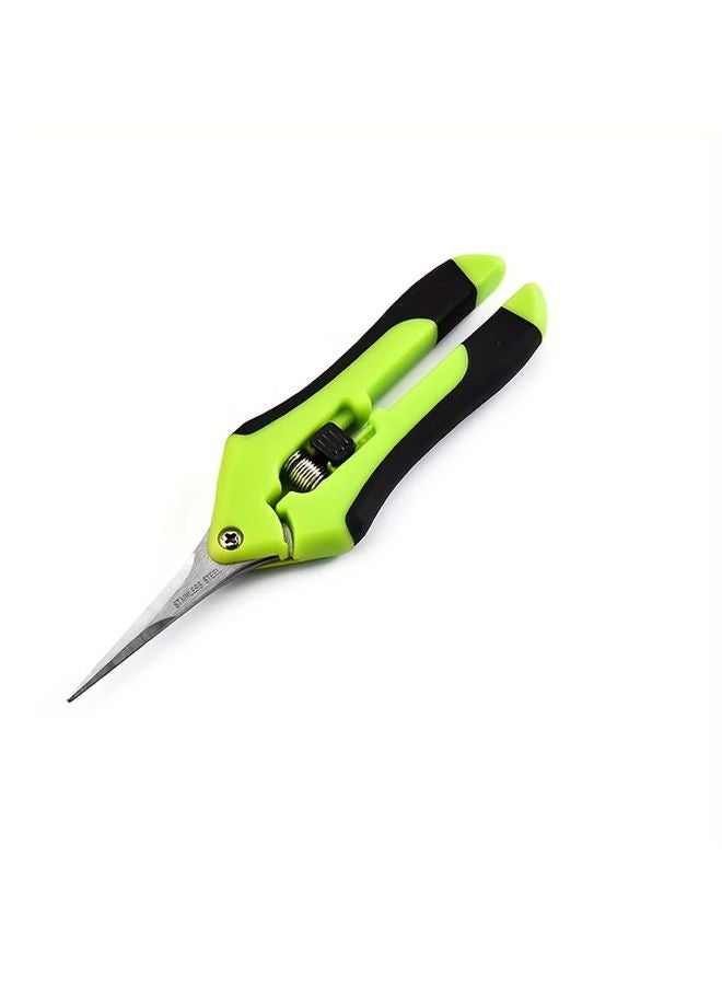 Green Multifunctional Straight Head Garden Pruning Shears Non Slip Labor Saving Flower Branch Scissors - Image 1