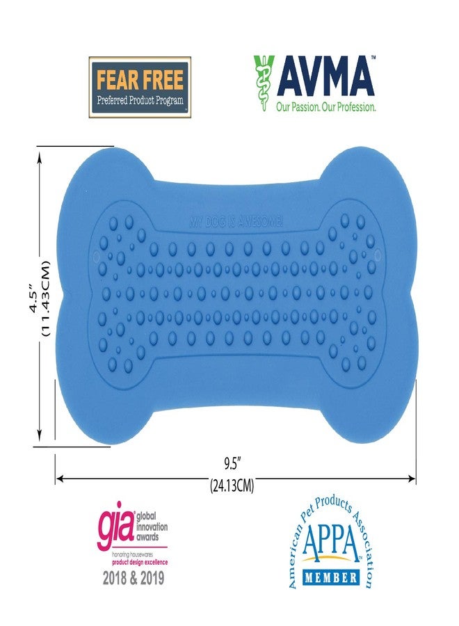 Perfect Curve Lick Lick Pad Dog Accessories | Pet Shower Attachment | Dog Peanut Butter Lick Pad | Dog Bathing Station | Dog Bathing Supplies | Veterinarian Used | Suction to Wall | Large (Large - 2 Pack, Blue) - Image 5