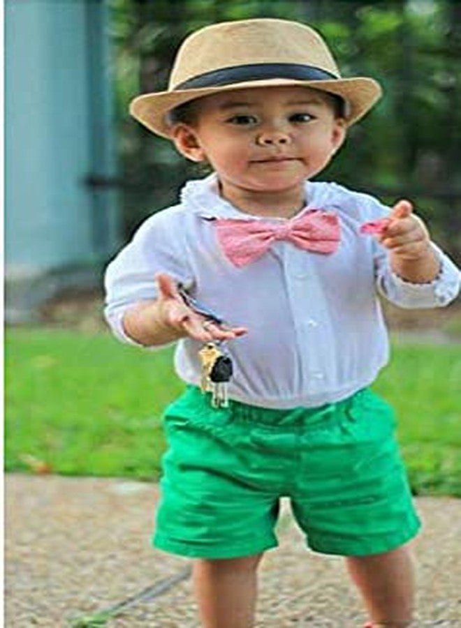 CLOTHERA قبعة فيدورا للأطفال من كلوتيرا مع رباط بني وأسود (بيج، صغير) - Image 2