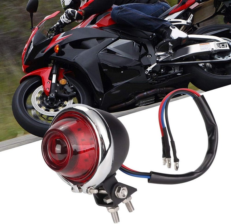 woobles Motorcycle Retro Led Brake Running Light Indicator, Convex Lens, Rear Tail Light High Brightness, Low Heat, Low Power Consumption, High Efficiency Car Light Modification Parts - Image 3