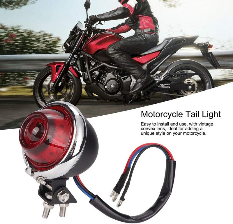 woobles Motorcycle Retro Led Brake Running Light Indicator, Convex Lens, Rear Tail Light High Brightness, Low Heat, Low Power Consumption, High Efficiency Car Light Modification Parts - Image 2