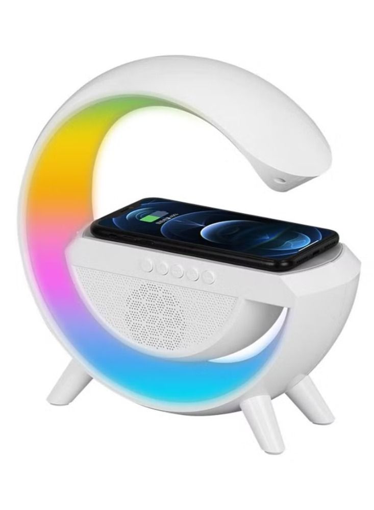 Dream Zone 3 in 1 2023 Smart Bluetooth Speaker Projection Lamp Wireless Charging Sunrise Wake-up Lamp Pickup Ambience Desk Lamp - Image 1