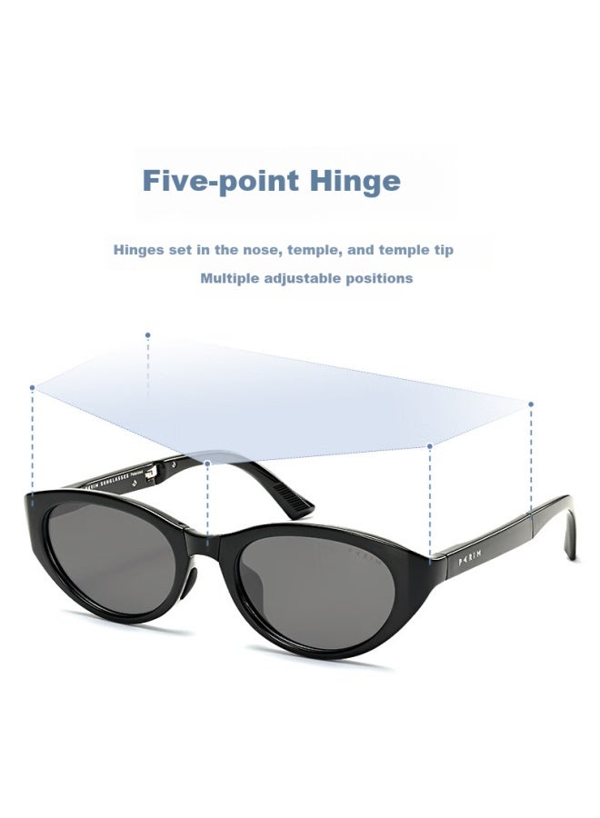 Parim Foldable Cat Eye Sungl For Women, Suitable For Square And Round Faces, Polarized Sungl, Outdoor Street Photography, Sun Protection And Uv Protection Gl - Image 1