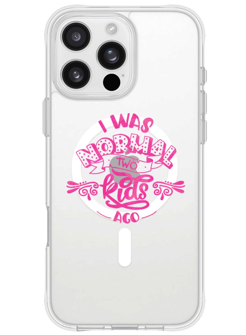 Theodor iPhone 16 Pro Max Magsafe Magnetic Case for iPhone Compatible with Wireless Charging, Shockproof Phone Bumper Cover - Two kids ago - Image 1