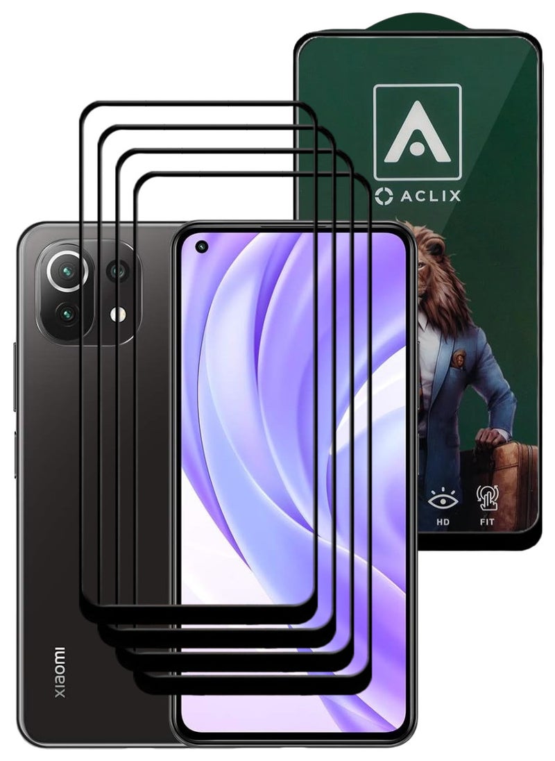 ACLIX 4 Pieces Antistatic ESD Dustproof Premium Quality High Definition Tempered Glass Screen Protector Designed For Xiaomi Mi 11 Lite - Image 1