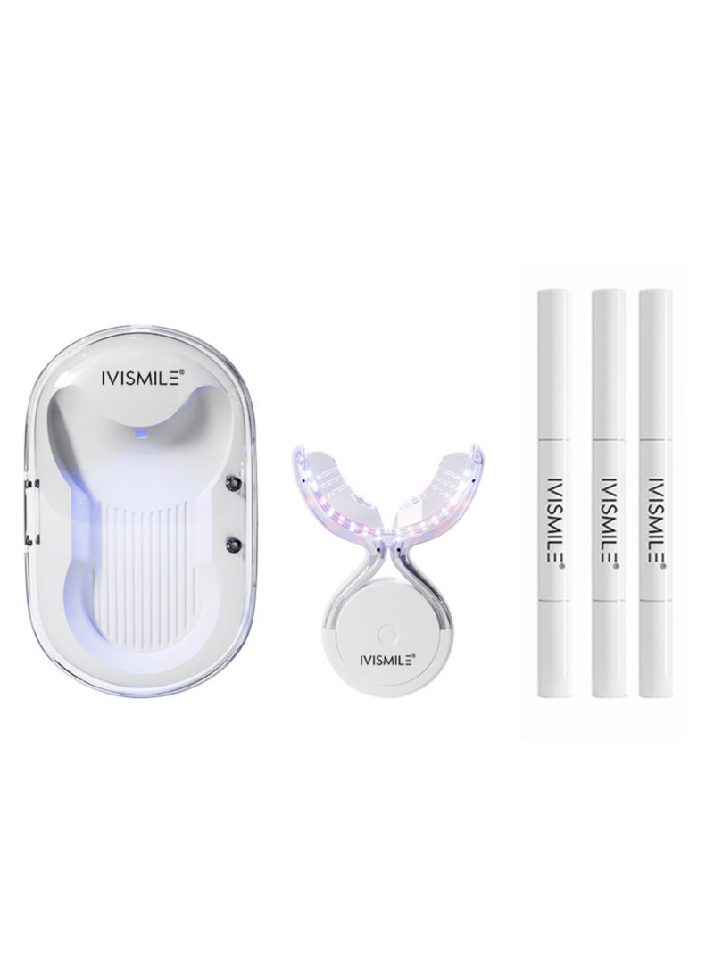 IVISMILE Professional Teeth Whitening Kit IVI-01 – 32 LED Light, Blue & Red Dual Rays, CE Approved, Luxury LED Teeth Whitening System with Booster Gel, Smart Timer, IPX6 Waterproof, Home & Travel Use - Image 3