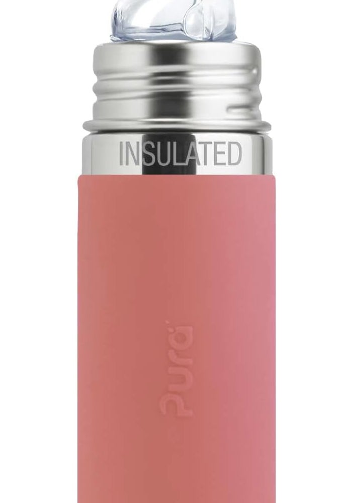 Pura Kiki 9oz Insulated Sippy Bottle - Rose - Image 1