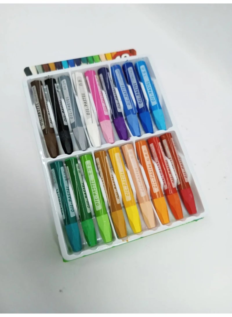 18 Colors Non-Toxic Mini Oil Pastel Crayons Art & Drawing Set for Kids - Image 2