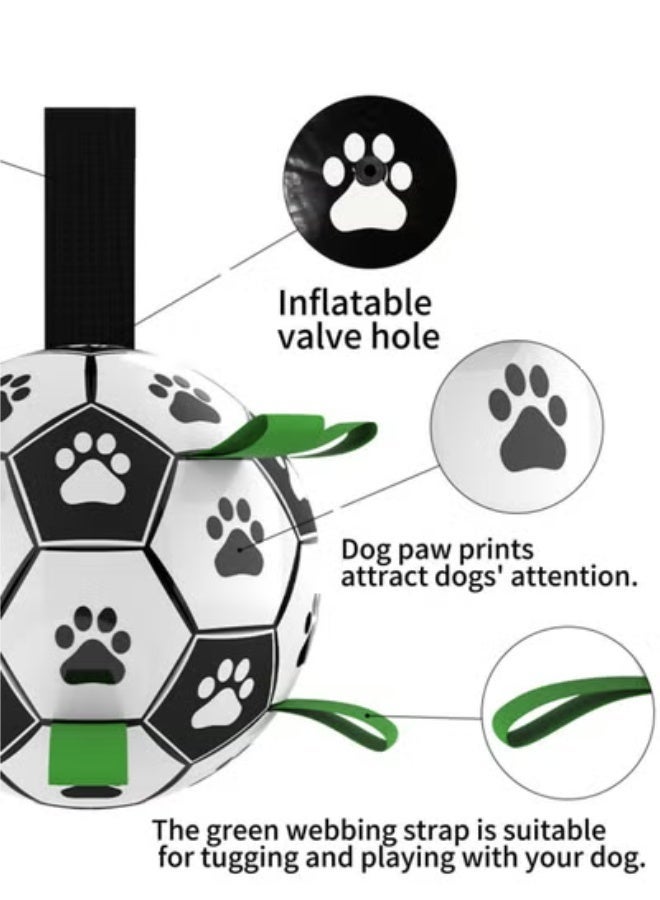Waterproof Bite Resistant Dog Football Toy, Easy Clean Puppy Teething Interactive Bal - Image 2