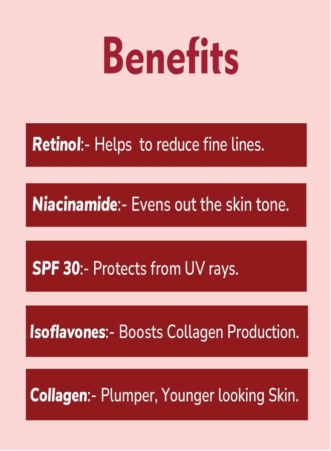 Dermistry Anti Aging Retinol Collagen Firming Lifting Moisturizer Day & Night Face Cream Reduces Ageing Wrinkles Dark Circles Fine Lines Improves Elasticity Tightening Dry Oily Skin Men Women - Image 3