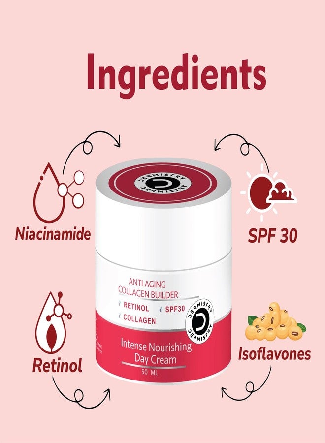 Dermistry Anti Aging Retinol Collagen Firming Lifting Moisturizer Day & Night Face Cream Reduces Ageing Wrinkles Dark Circles Fine Lines Improves Elasticity Tightening Dry Oily Skin Men Women - Image 2