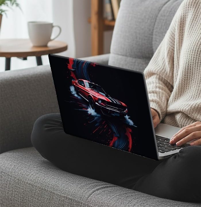 TYUSO ملصقات جلد لابتوب للجسم بالكامل مغلفة بجودة HD تناسب حتى 15.6 بوصة مقاومة للماء، مقاومة للتلاشي، سهلة التطبيق والإزالة (عبوة من 01) (KB) - Image 3