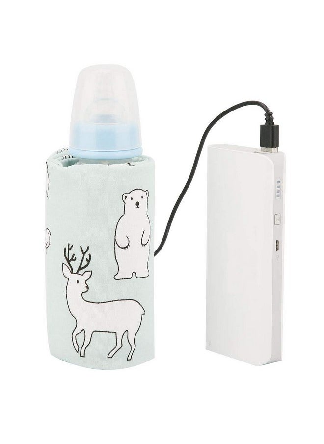 Hilitand - Portable Bottle Keep Warm, USB Travel Milk Heat Keeper, Baby Bottle Keep Warmer for Car Tavel, Storage Cover Insulation Thermostat(Bear) - Image 1
