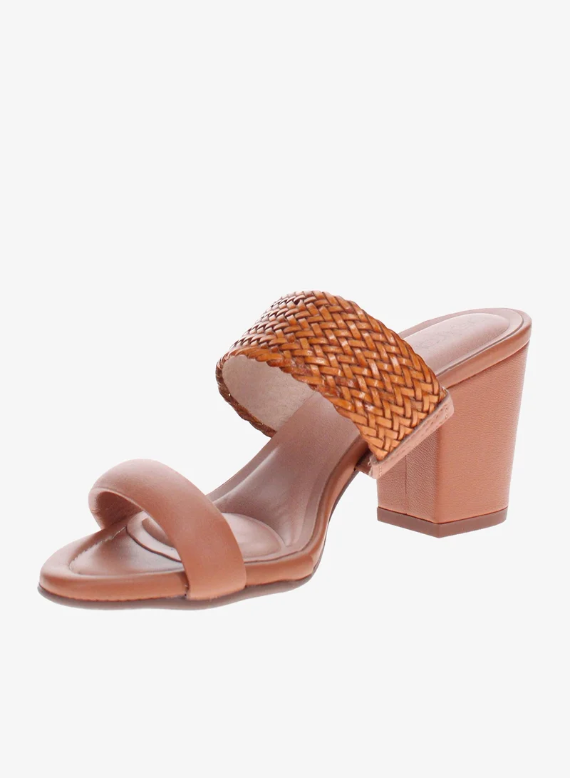 Beira Rio Camel Beira Rio Women’s Mid Heel Sandals – Stylish Everyday Wear with Comfortable Support for Women | Best Price UAE