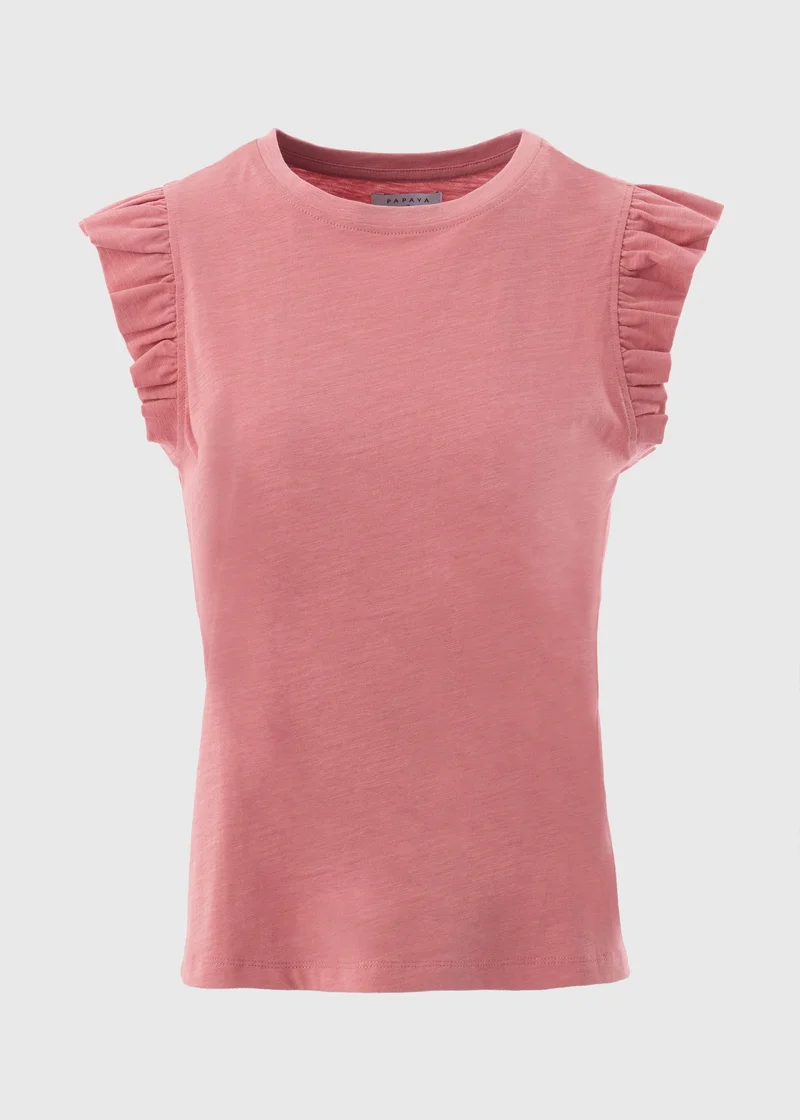 Matalan Pink Ruffle Vest Top