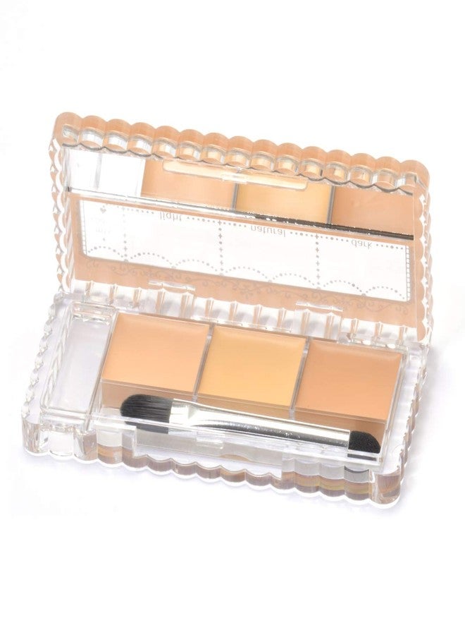 CANMAKE Color Mixing Concealer, 3 Color Palette Concealer 0.13 oz (3.9 g) (01 Light Beige, 3.9 g) - Image 2