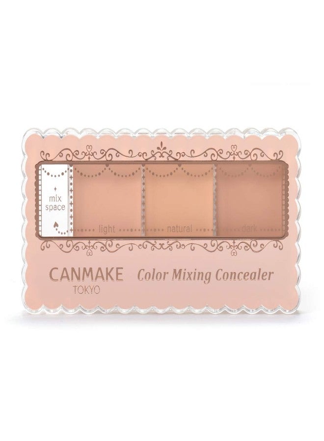 CANMAKE Color Mixing Concealer, 3 Color Palette Concealer 0.13 oz (3.9 g) (01 Light Beige, 3.9 g) - Image 1