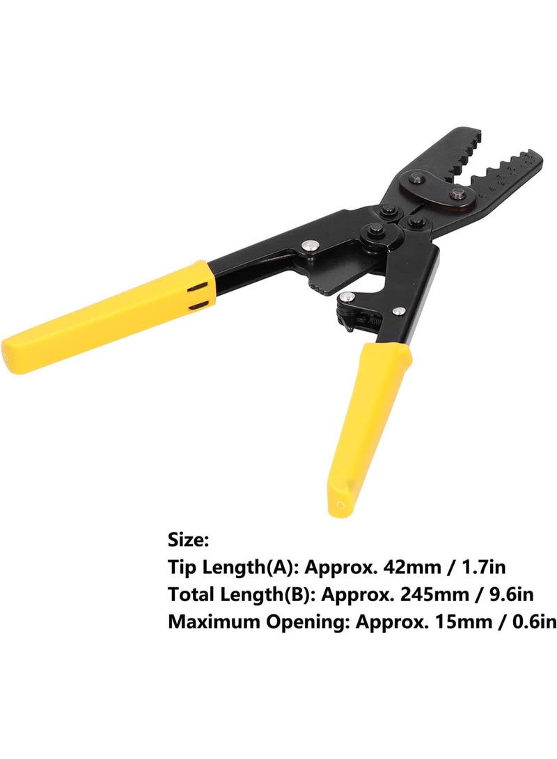 GGOOT Wire Crimping Tool with Ratchet,Ratchet Terminal Crimper Manual Cold Pressing Pliers Crimping Tool Industrial Hardware  - Image 3