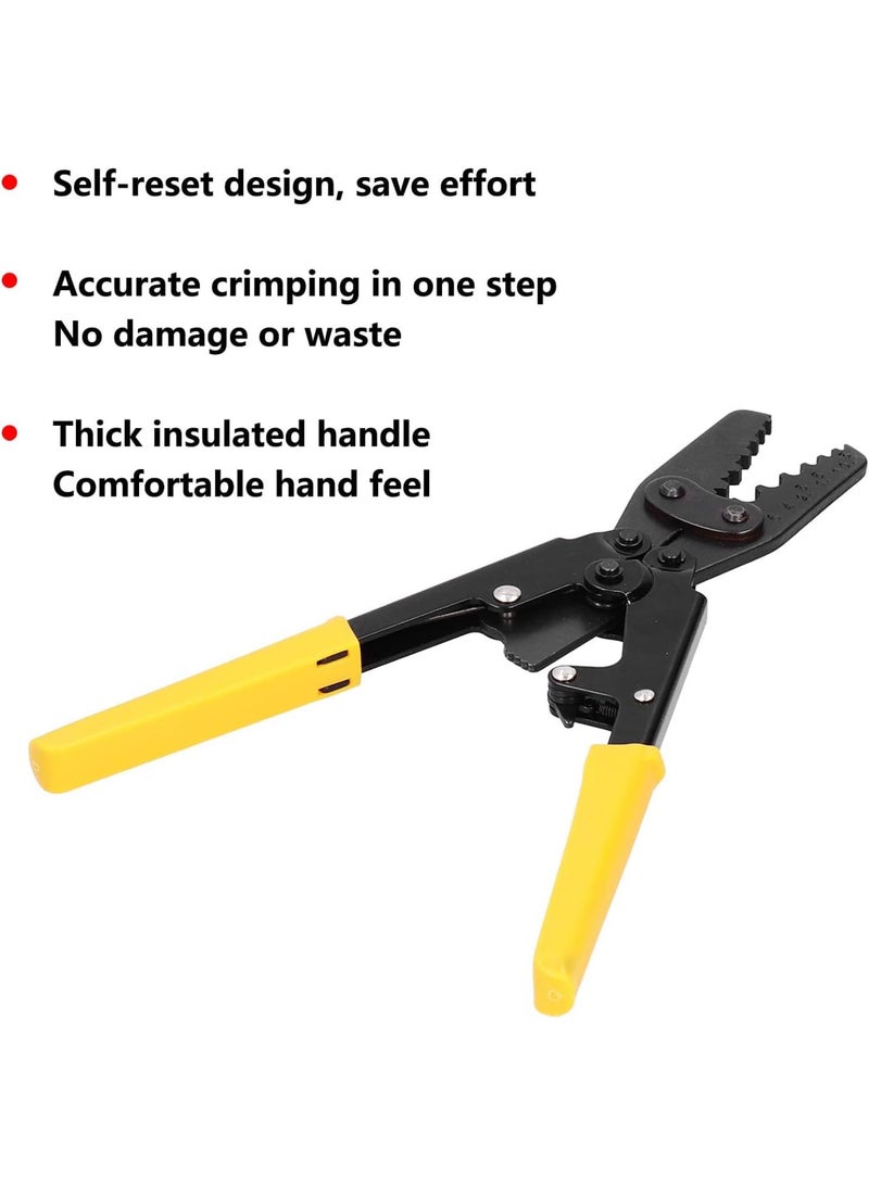 GGOOT Wire Crimping Tool with Ratchet,Ratchet Terminal Crimper Manual Cold Pressing Pliers Crimping Tool Industrial Hardware  - Image 2