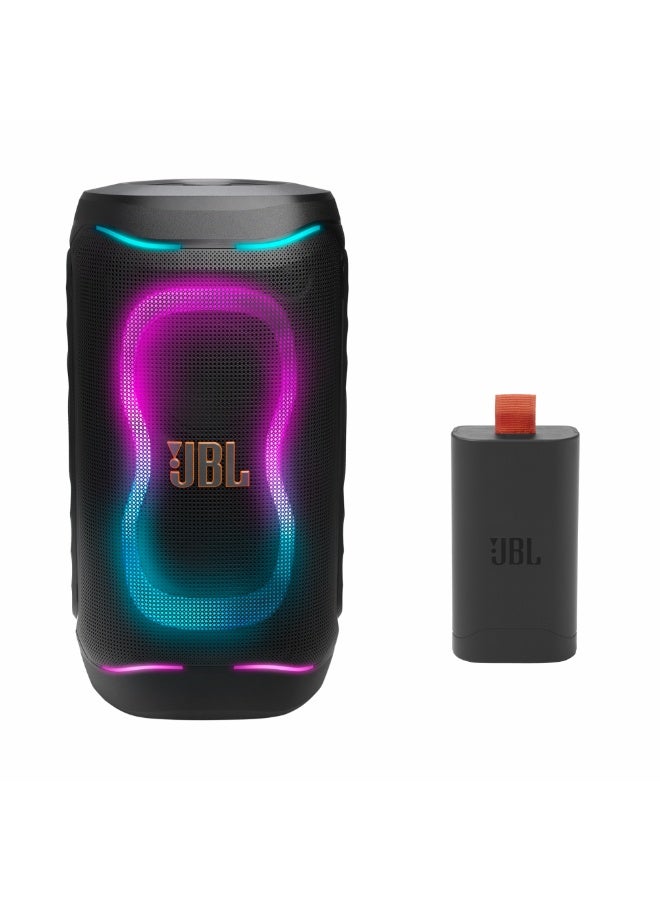 JBL PartyBox 130 Portable Party Speaker with JBL Battery 200 | 200W Powerful Sound, AI Sound Boost, Dynamic Lightshow, Up to 15 Hours Playtime, IPX4 Splashproof – Black JBLPB130BLKUK+JBLBATTERY200 black
