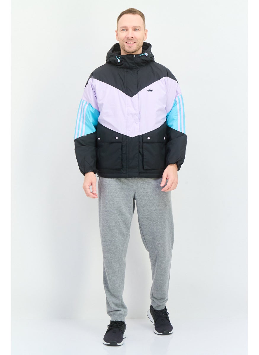 adidas Originals Men Sportswear Fit Long Sleeve Outdoor Jacket, Black  - Image 4