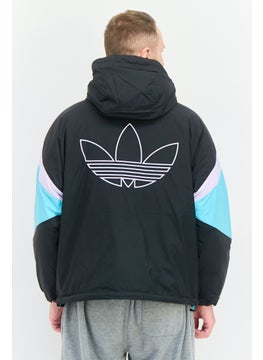 adidas Originals Men Sportswear Fit Long Sleeve Outdoor Jacket, Black  - Image 3