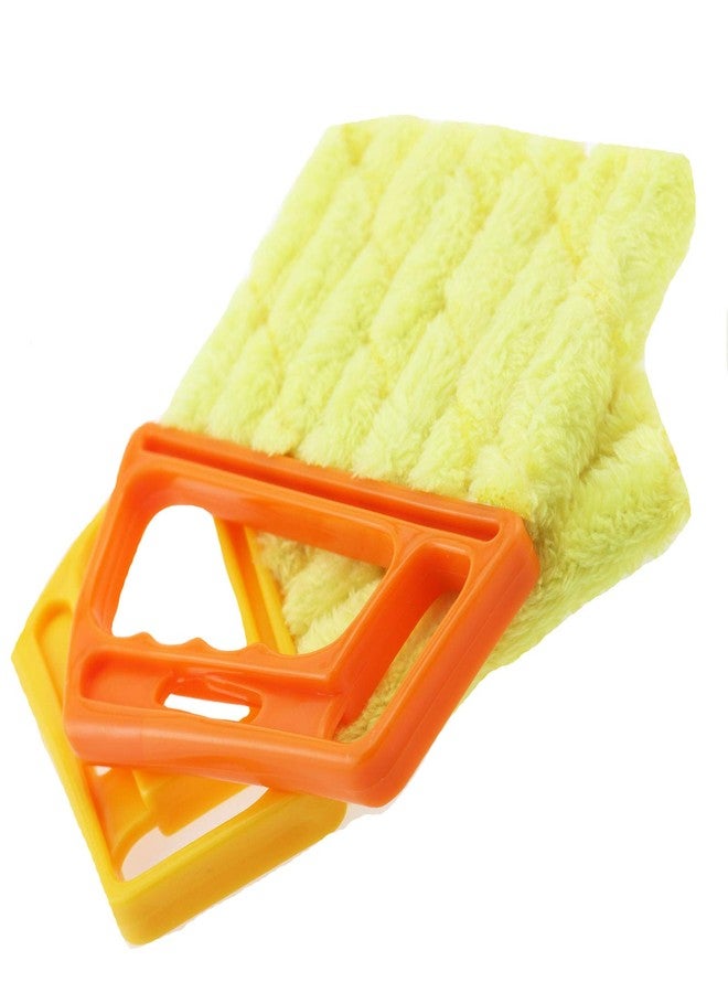 Setaria Viridis 2 Pcs Blind Cleaner Washable Window Dusting Cleaner Tool Mini Blind Duster Brush Dust Clean Venetian Blind Brush Window Air Conditioner Duster Dirt with 7 Slat Handheld Household Kitchen Cleaning - Image 1