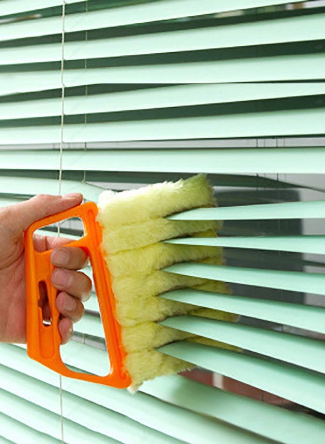 Setaria Viridis 2 Pcs Blind Cleaner Washable Window Dusting Cleaner Tool Mini Blind Duster Brush Dust Clean Venetian Blind Brush Window Air Conditioner Duster Dirt with 7 Slat Handheld Household Kitchen Cleaning - Image 5