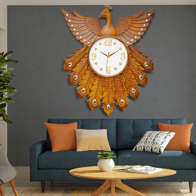 Harbour Analog Latest Stylish New Models Wall Clock for Home Living Room Hall Bedroom (Size Height 58 CM X Width 48 CM)- Home Decor Big Size Wall Clock Mz 921 LBH 6 - Image 5
