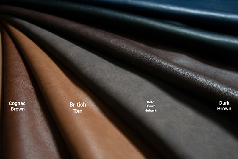 NAT Leathers | Tan Mid Brown Two Tone Antiqued Soft Faux Vegan Leather PU (Peta Approved Vegan) | 1 Yard (36 inch x 54 inch) Cut by Yard | Synthetic Pleather Nappa 0.9 mm Smooth Upholstery | 36"x54" - Image 5