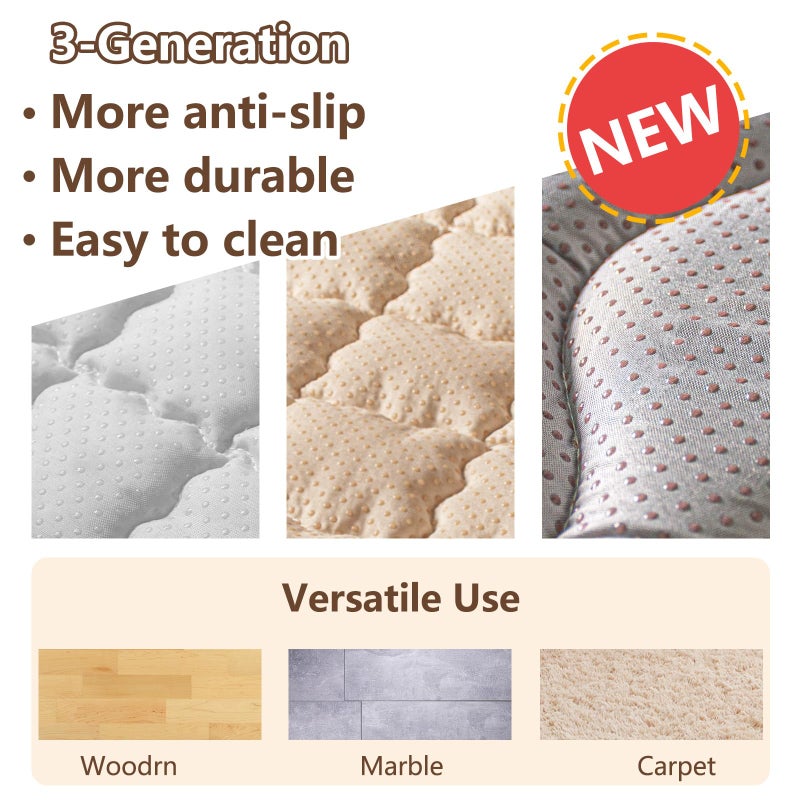 Beavtaens Baby Play Mats for Floor, 71â€x59â€ Upgraded Thickness & Larger Super Soft Playmat for Babies and Toddlers, Foldable Washable, Upgrade Anti-Slip Crawling Mat for Playpen(Boho Nature) - Image 4