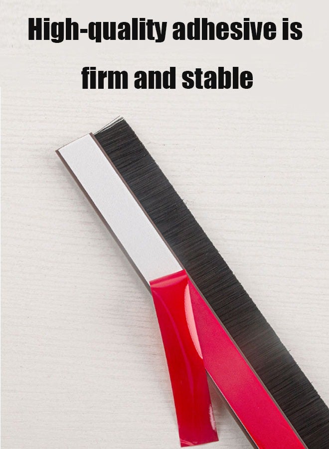 Generic Door bottom dustproof seal strip pvc brush wooden door door gap soundproof insect-proof aluminum alloy baffle nylon brush windproof strip  - Image 5