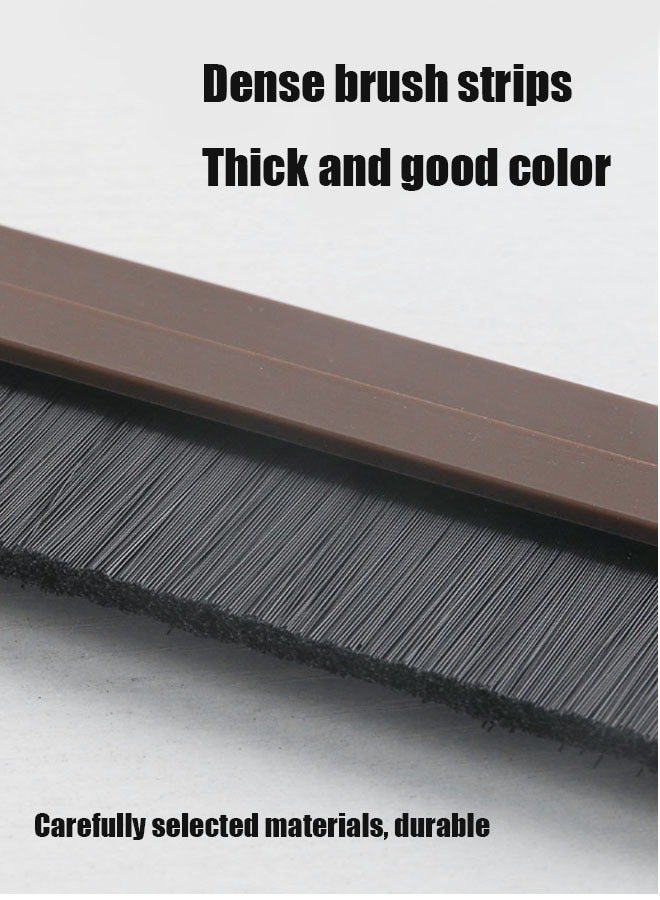Generic Door bottom dustproof seal strip pvc brush wooden door door gap soundproof insect-proof aluminum alloy baffle nylon brush windproof strip  - Image 3