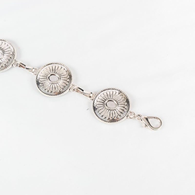 ذا بلاك بيرل اكسسوريز حزام معدن حريمي فضي - Image 3