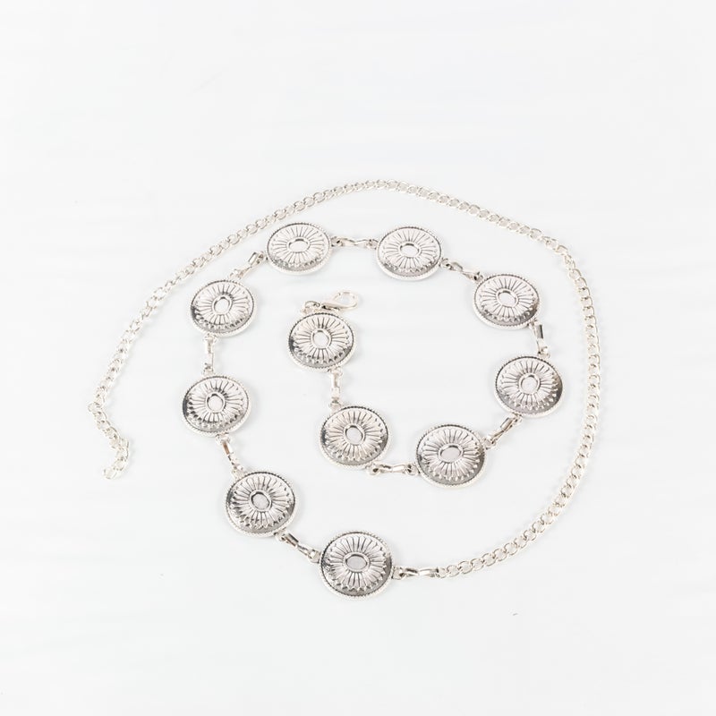 ذا بلاك بيرل اكسسوريز حزام معدن حريمي فضي - Image 1