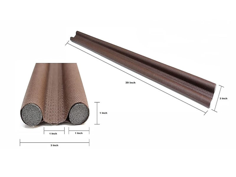 STONE STONE Door Bottom Draft Gap Sealer Strip Stopper Guard for Home to Prevent InsectsOutside DustIndoor Cool Heat IsolationWeather Sound ProofFully Flexible Floor MountedSize39 inch 2 Pcs - Image 2