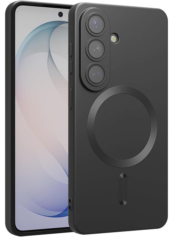 QIRG Magnetic Case for Samsung Galaxy A57 for Women Men , Matte Luxury Metallic Luster Flexible TPU Shockproof Cas