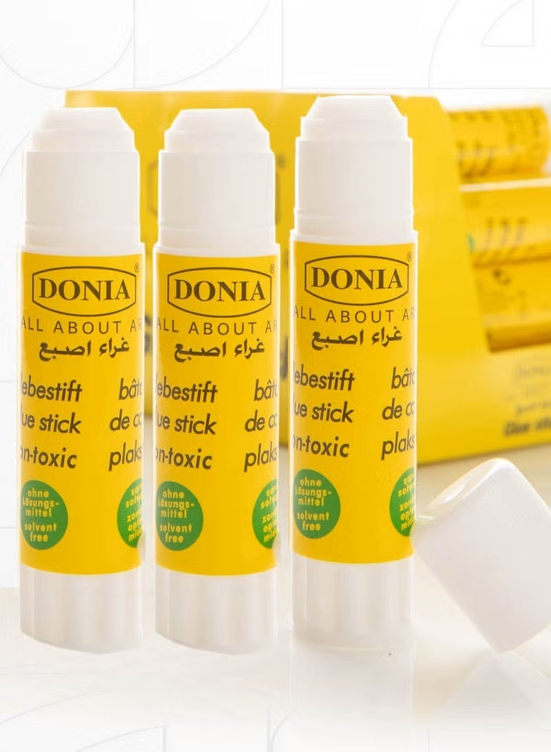 Donia All About Art Glue Stick 8g (Pack of 3) – Non-Toxic & Solvent-Free Adhesive for School & Office - Image 1