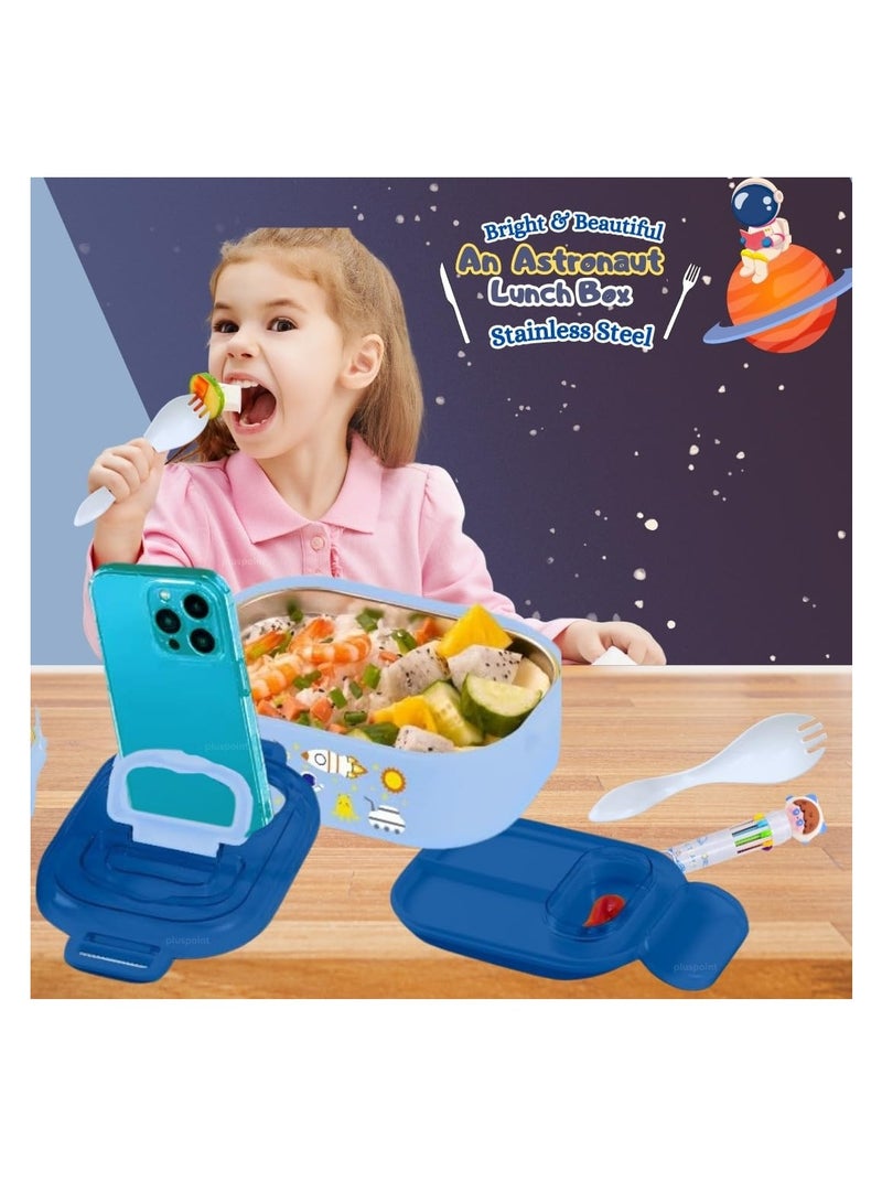 بلس بوينت حاوية غذاء معزولة للأطفال علبة غداء محمولة متعددة الأقسام للمدرسة - Image 4
